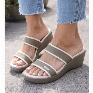 Crocs Shima Double Strap Platform Wedge Sandals size 9